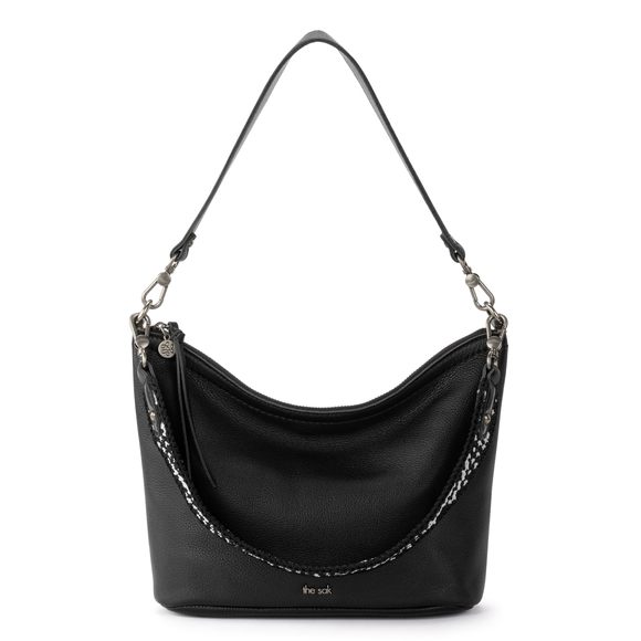 Jasmine Small Hobo In Leather, Detachable Shoulder Strap, Black :v - Picture 1 of 7